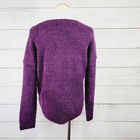 Lands End Petite Fuzzy Crewneck Sweater - Picture 3 of 5